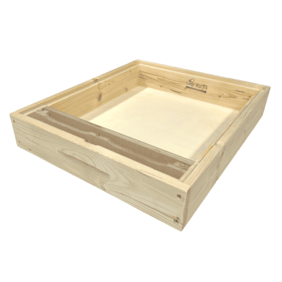 Futterzarge für Bienen mit Steg, aus Holz gefertigt, ideal für Imker.