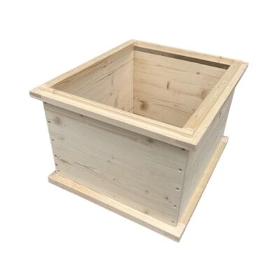 Fertiger Bienenkasten Jumbo Zarge aus Holz, robust und stabil.