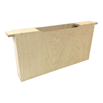 Futtertasche für Bienenstöcke, 470x435x300 mm, aus Holz.