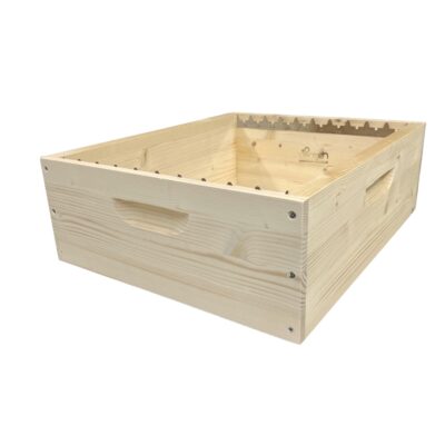 Holz-Bienenkasten für Dadant 10er US Rahmen, fertig gebaut, stabile Flachzarge.