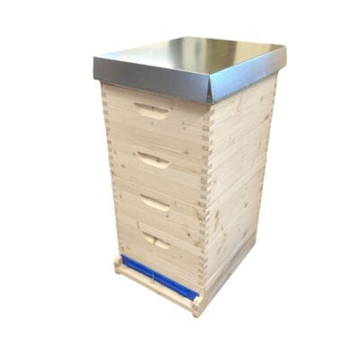 Bienen Janisch, fertig gebautes Bienenvolk mit EM Quadrat Flachzarge, 435x435 mm, aus hochwertigem H.