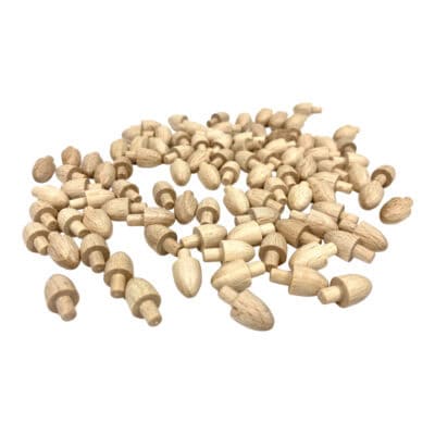 Holz-Pilzkopf aus Holz, 10mm, für Bienenwaben und Imkereibedarf.