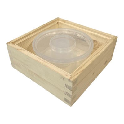 Futterzarge mit Plastiktasse für Bienenfutter, passend für Mini Plus Beuten.