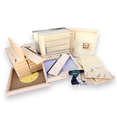 Beuten Set XXL für Bienen, inklusive Holz und Werkzeug, zum Selbstbauen.