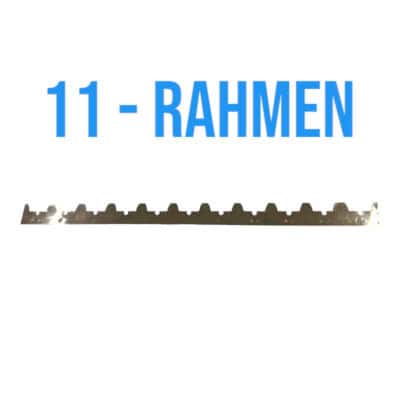 Edelstahl Abstandsstreifen 448 mm für 11 Rahmen, langlebig und rostfrei.