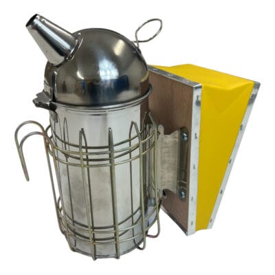 Räuchergerät aus Edelstahl, 26 cm hoch, ideal für aromatisches Räuchern bei Bienen Janisch.