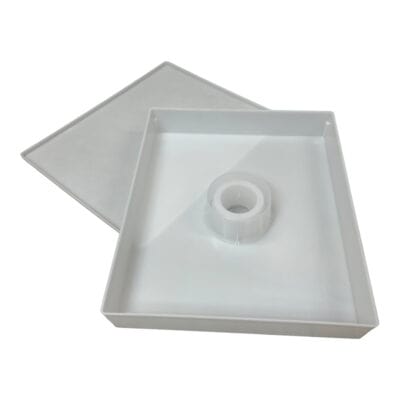 Rechteckige Futtertasse für Bienen, 4,5 Liter Fassungsvermögen, langlebig und leicht zu reinigen.