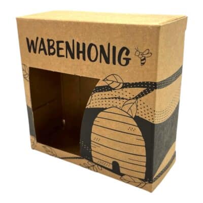 Bienenstock aus Karton mit Blumenmuster, für Bienen.
