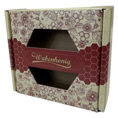 Blütenhonig in dekorativem Geschenkverpackung, handgemacht.