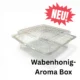Wabenhonig Aroma Box einzeln gefüllt mit 10x10 Wabenhonig Rähmchen transparente RPET Verpackung wiederverschließbar