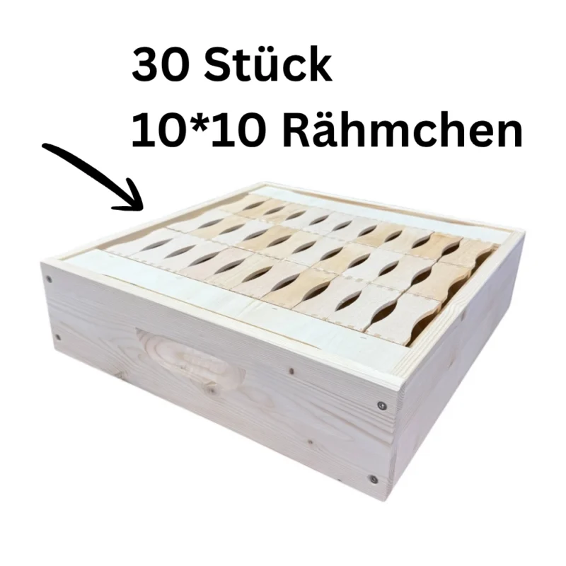10x Dadant US Honigraum-Rähmchen 141 Mm – Hoffmann-Seiten, Waagerecht Gedrahtet 0,4 Mm – Für Imkerei